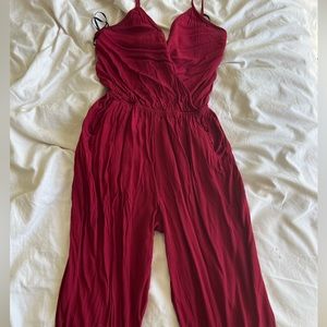 Lulus red jumpsuit small
